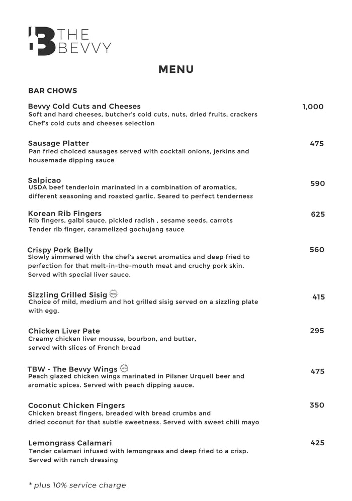 Bevri Menu Book The Bevvy – The Bevvy Philippines
