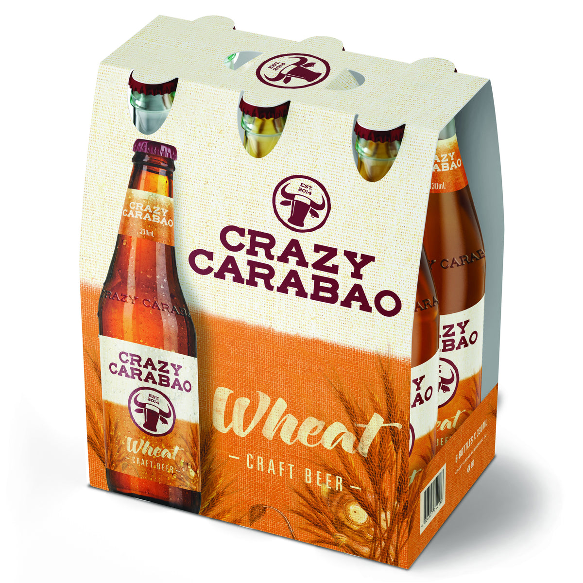 Crazy Carabao Wheat Craft Beer 330ml bottle 6-pack