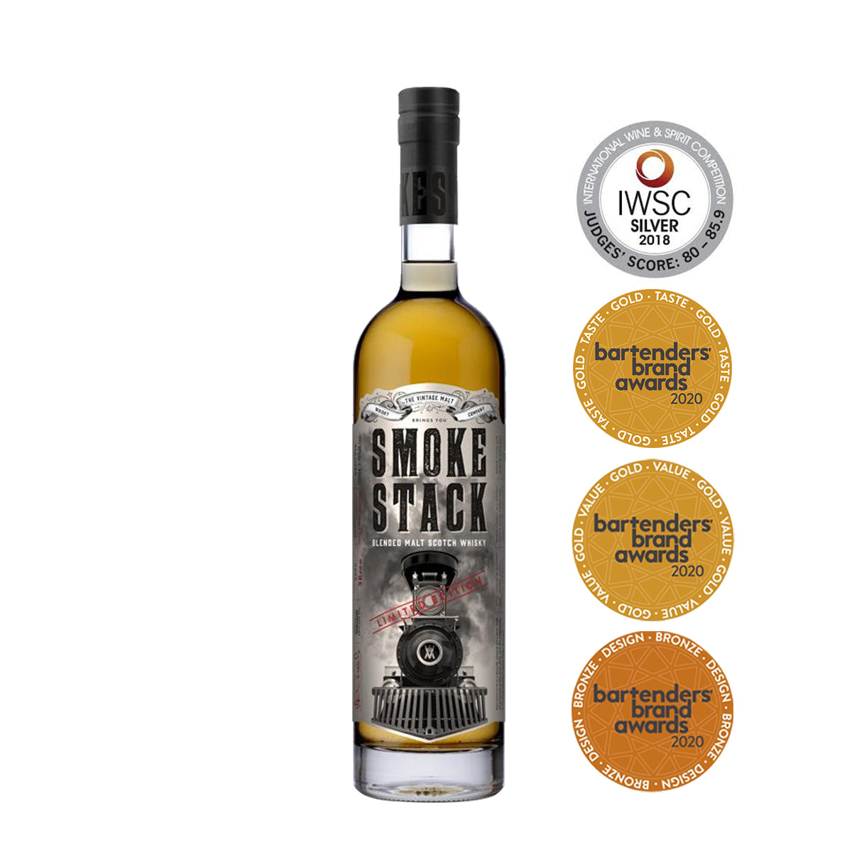 Smokestack Heavily Peated Blended Malt Scotch Whisky 46% – The